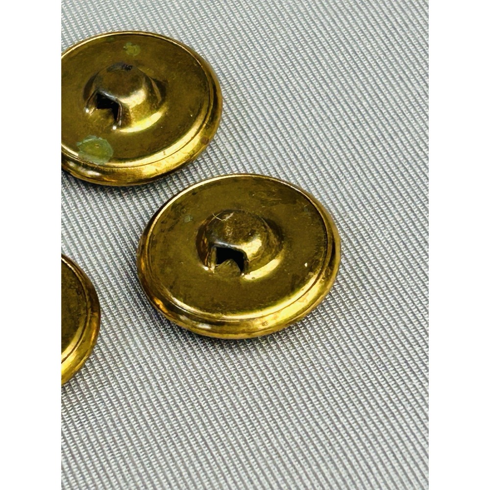 U.S. Navy Military Vintage Small Metal Gold Tone Anchor Buttons Set Of 4 - Picture 13 of 16